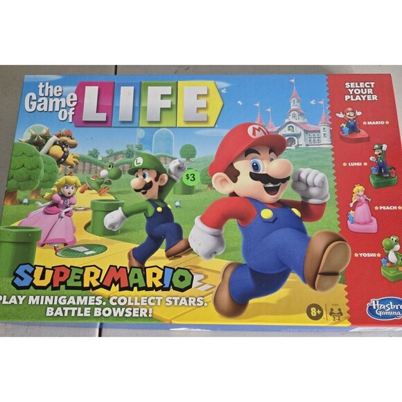 NEW The Game of Life Super Mario Edition Family Board Game 2021 Hasbro Gaming - Picture 2 of 5